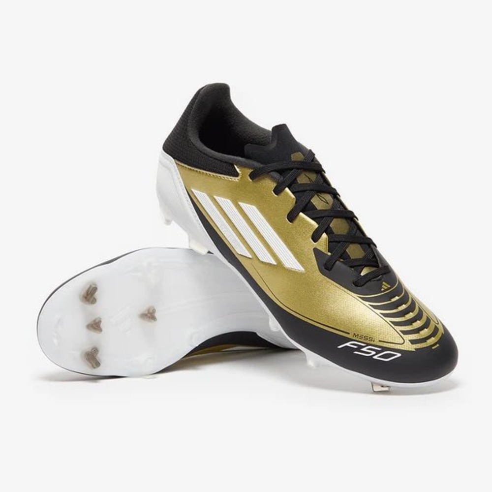 Adidas F50 Club FxG Messi Shoes Gold/Black Unisex Soccer Cleats Sz M13 W14